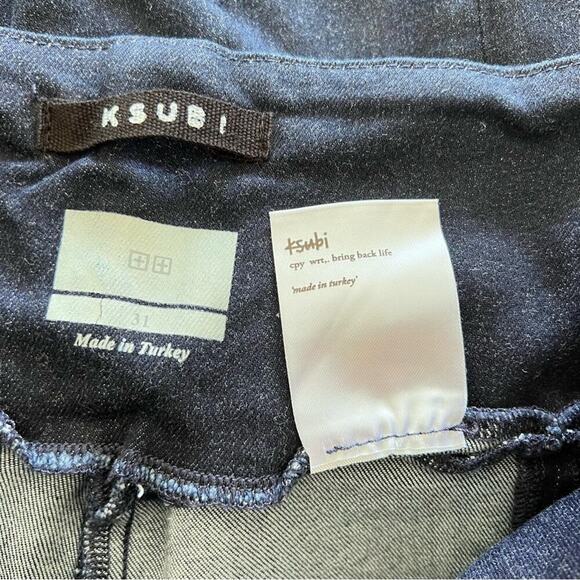 Ksubi Luna Legging Moonlight Pocketless Stretch Zippered Ankle Jeans - Picture 11 of 12